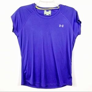 UNDER AMOUR Purple Activewear Fitted T-shirt WOMENS Large